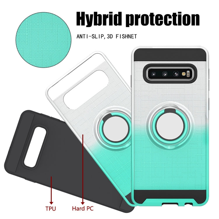 For Galaxy S10+ 2 In 1 PC + TPU Protective Case with 360 Degrees Rotate Ring Holder