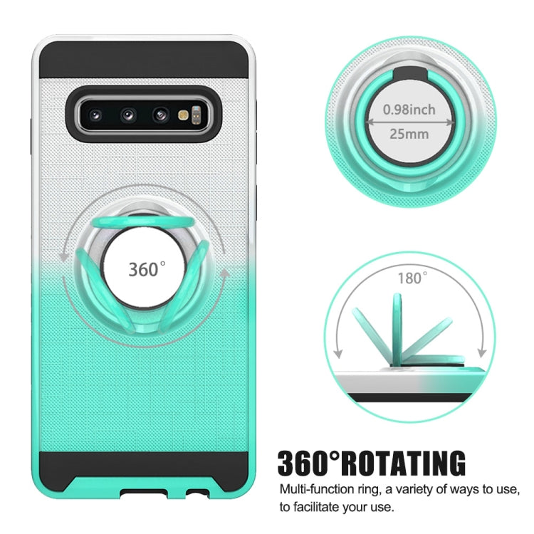 For Galaxy S10+ 2 In 1 PC + TPU Protective Case with 360 Degrees Rotate Ring Holder