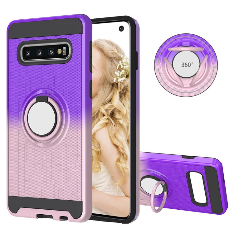 For Galaxy S10+ 2 In 1 PC + TPU Protective Case with 360 Degrees Rotate Ring Holder