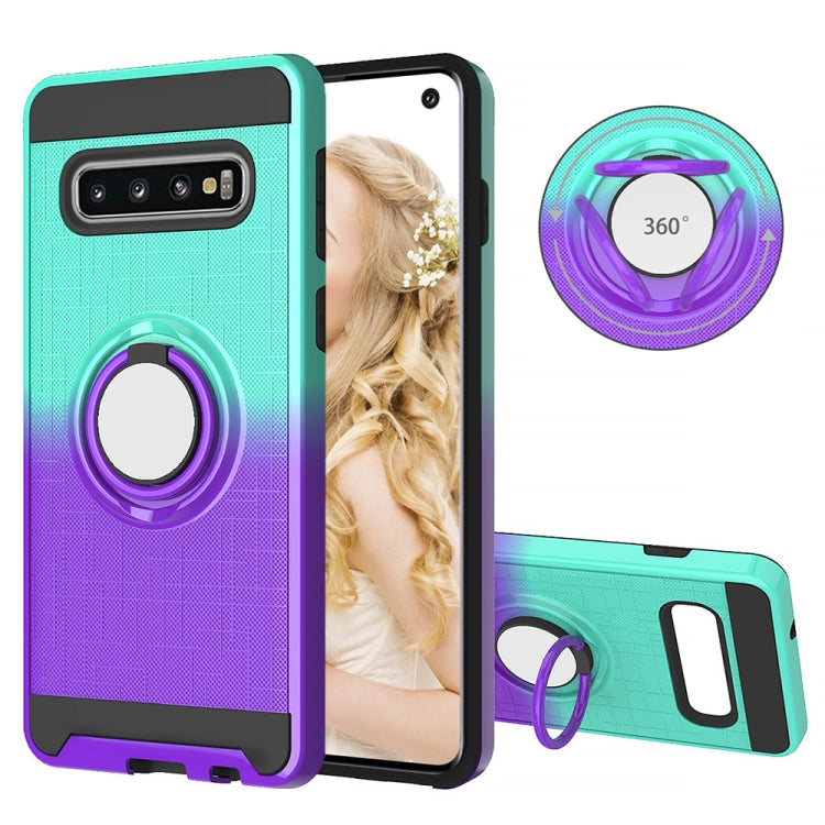 For Galaxy S10+ 2 In 1 PC + TPU Protective Case with 360 Degrees Rotate Ring Holder