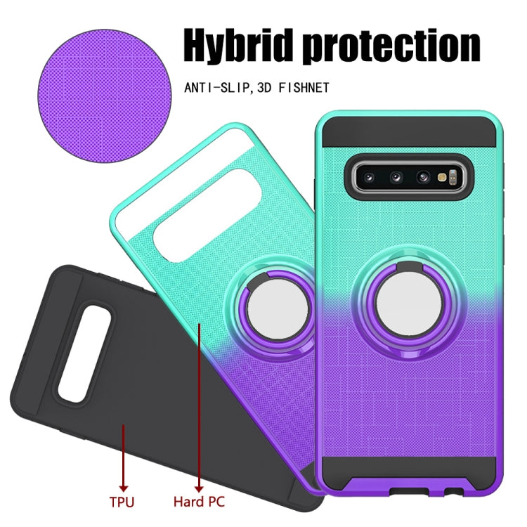 For Galaxy S10+ 2 In 1 PC + TPU Protective Case with 360 Degrees Rotate Ring Holder