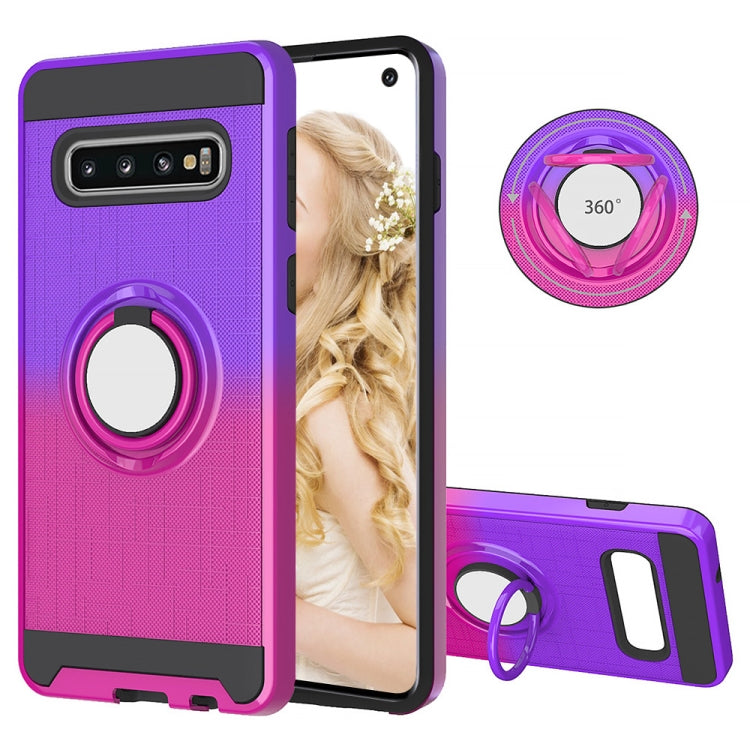 For Galaxy S10+ 2 In 1 PC + TPU Protective Case with 360 Degrees Rotate Ring Holder