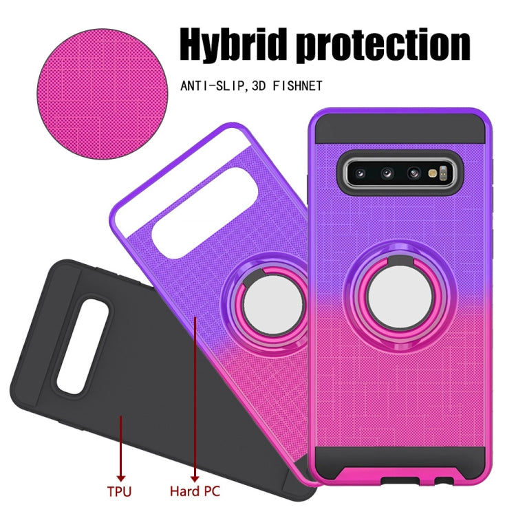 For Galaxy S10+ 2 In 1 PC + TPU Protective Case with 360 Degrees Rotate Ring Holder