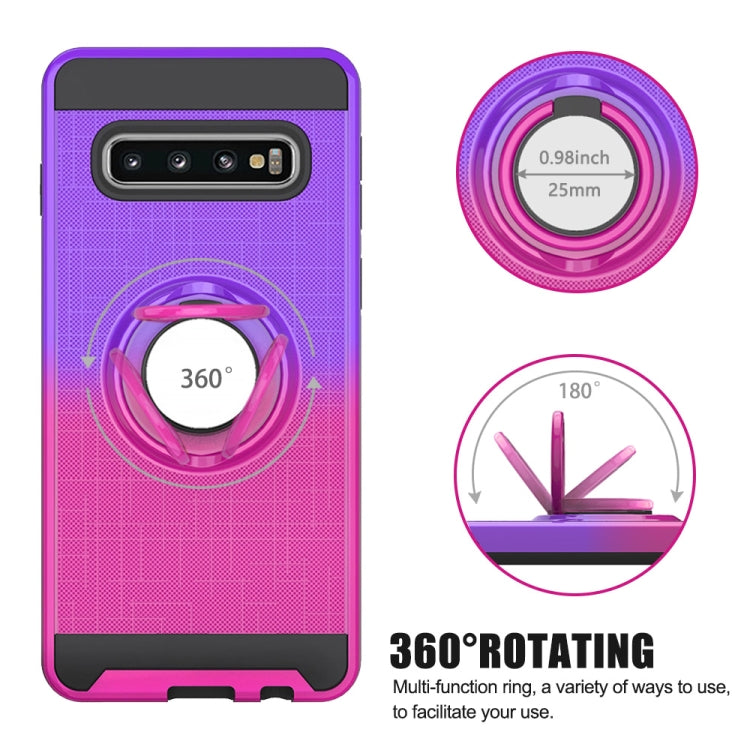 For Galaxy S10+ 2 In 1 PC + TPU Protective Case with 360 Degrees Rotate Ring Holder