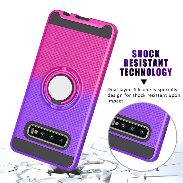 For Galaxy S10+ 2 In 1 PC + TPU Protective Case with 360 Degrees Rotate Ring Holder