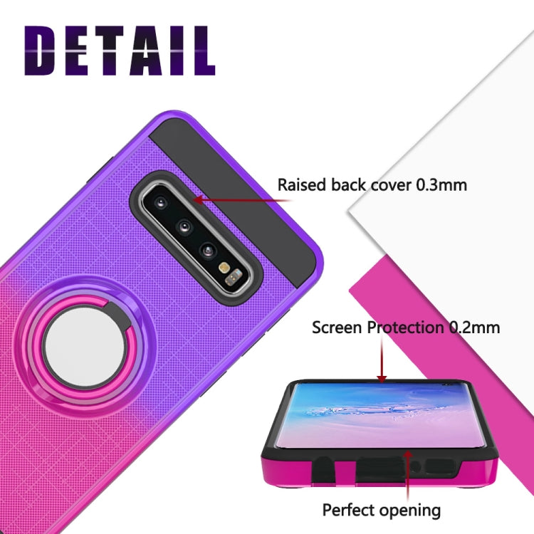 For Galaxy S10+ 2 In 1 PC + TPU Protective Case with 360 Degrees Rotate Ring Holder