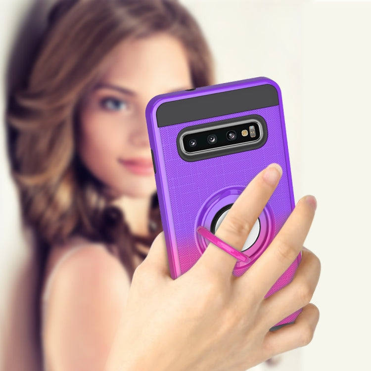 For Galaxy S10+ 2 In 1 PC + TPU Protective Case with 360 Degrees Rotate Ring Holder