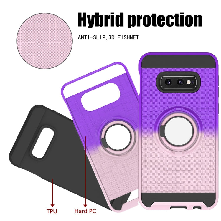 For Galaxy S10e 2 In 1 PC + TPU Protective Case with 360 Degrees Rotate Ring Holder