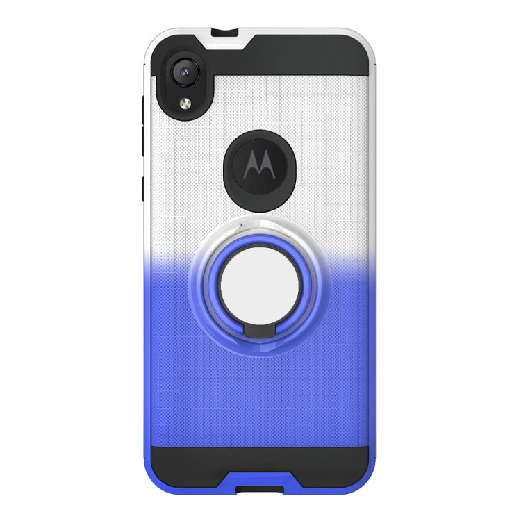 For Motorola E6 2 In 1 PC + TPU Protective Case with 360 Degrees Rotate Ring Holder