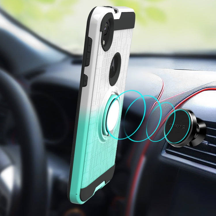 For Motorola E6 2 In 1 PC + TPU Protective Case with 360 Degrees Rotate Ring Holder