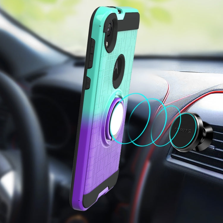 For Motorola E6 2 In 1 PC + TPU Protective Case with 360 Degrees Rotate Ring Holder