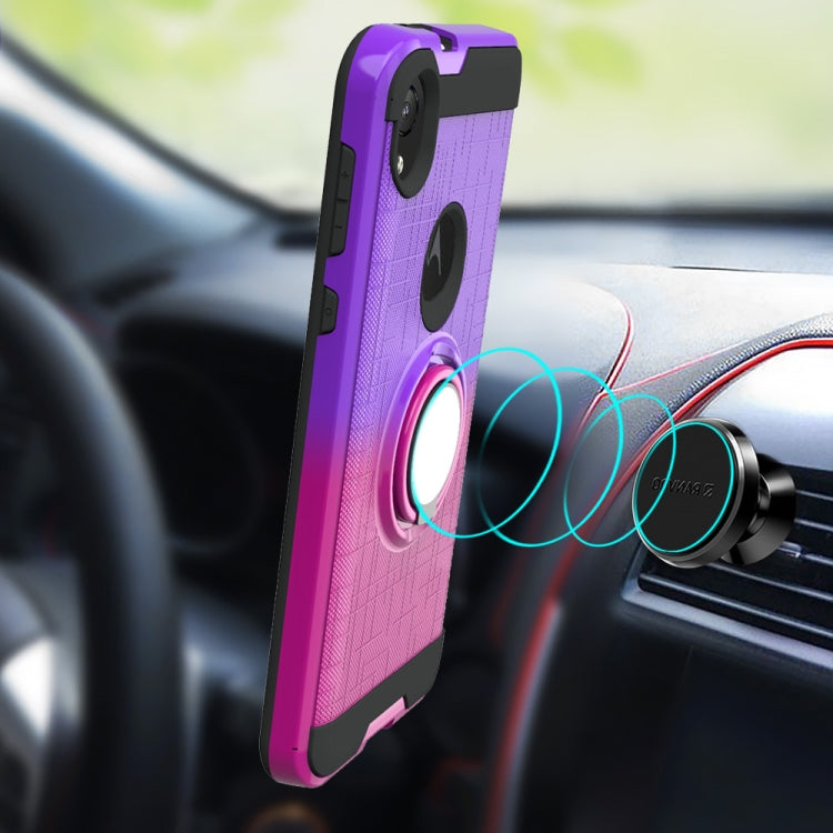 For Motorola E6 2 In 1 PC + TPU Protective Case with 360 Degrees Rotate Ring Holder