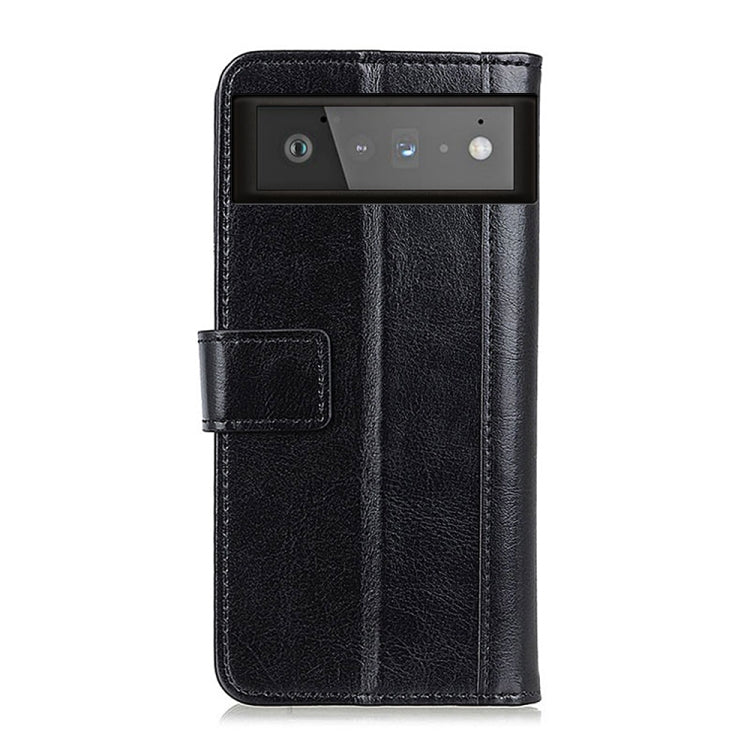 For Google Pixel 6 Peas Crazy Horse Texture Horizontal Flip Leather Case with Holder & Card Slots & Wallet
