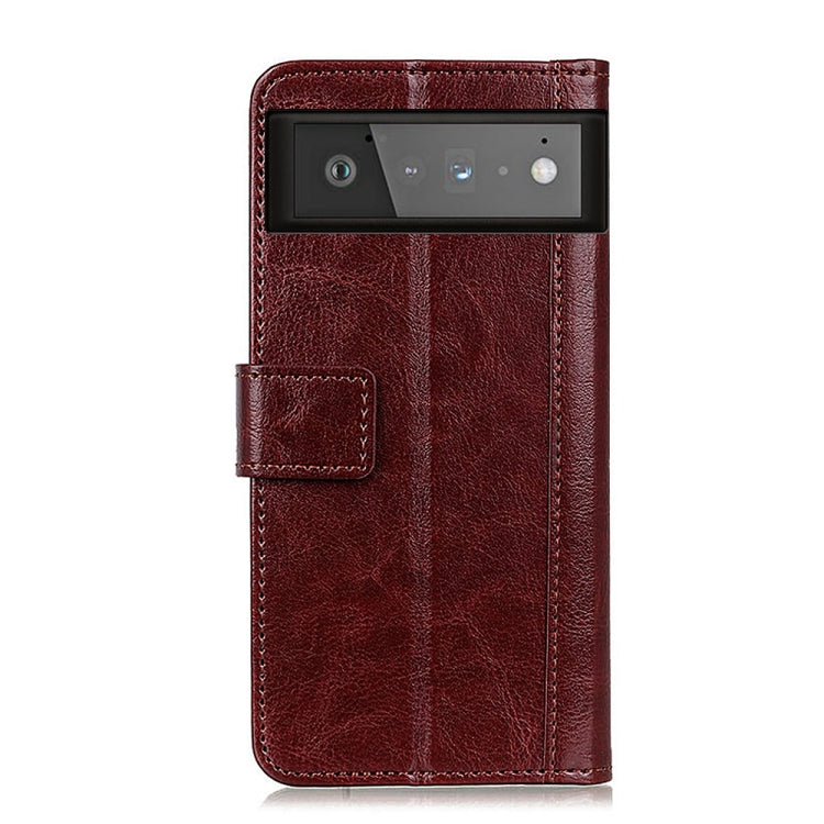 For Google Pixel 6 Peas Crazy Horse Texture Horizontal Flip Leather Case with Holder & Card Slots & Wallet