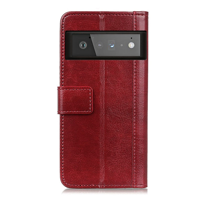 For Google Pixel 6 Pro Peas Crazy Horse Texture Horizontal Flip Leather Case with Holder & Card Slots & Wallet