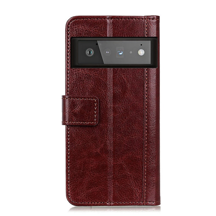 For Google Pixel 6 Pro Peas Crazy Horse Texture Horizontal Flip Leather Case with Holder & Card Slots & Wallet