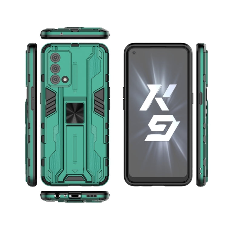For OPPO K9 Supersonic PC + TPU Shock-proof Protective Case with Holder