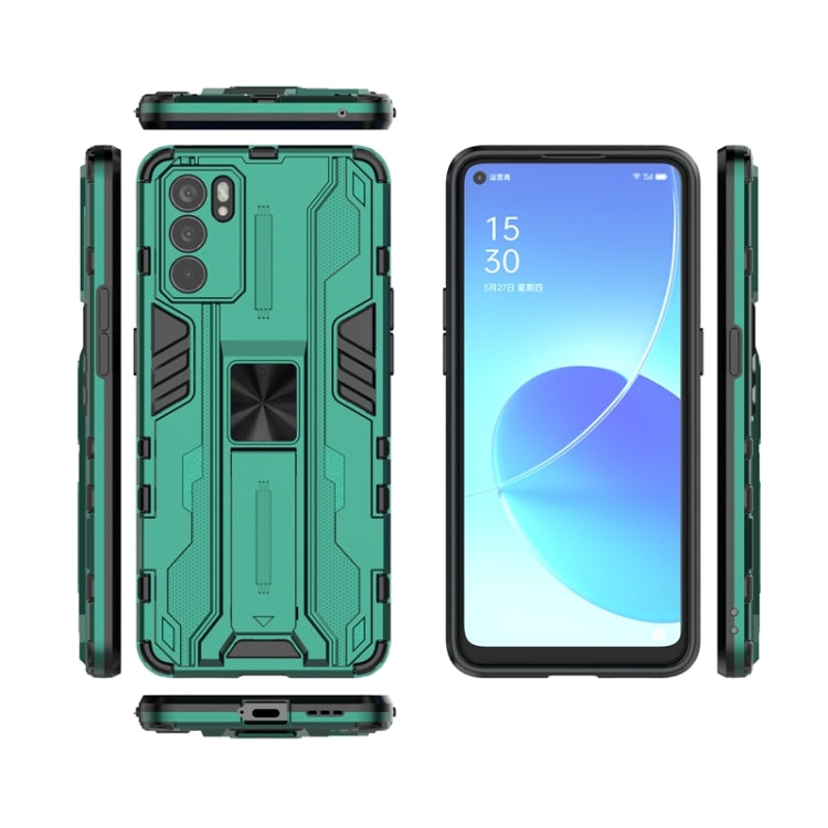 For OPPO Reno6 5G Supersonic PC + TPU Shock-proof Protective Case with Holder