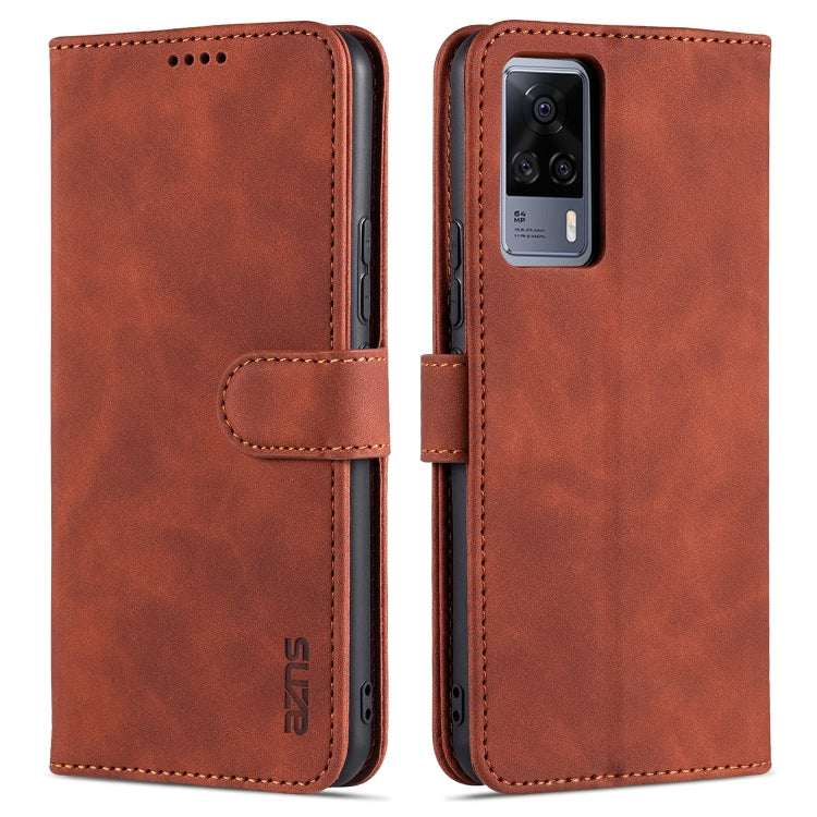 For vivo S9e AZNS Skin Feel Calf Texture Horizontal Flip Leather Case with Card Slots & Holder & Wallet