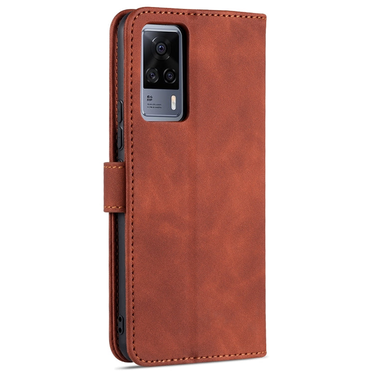 For vivo S9e AZNS Skin Feel Calf Texture Horizontal Flip Leather Case with Card Slots & Holder & Wallet