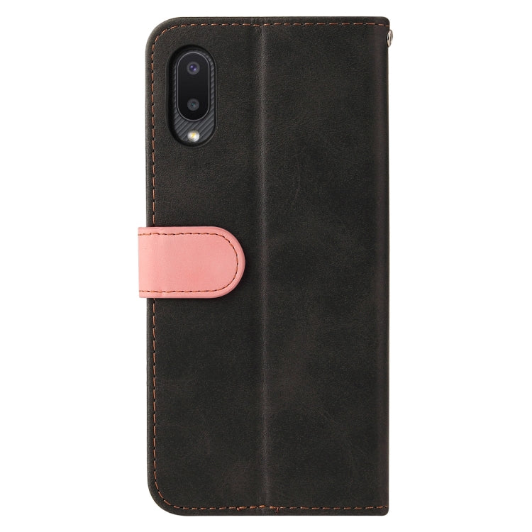 For Samsung Galaxy A02 / M02 EU Version Business Stitching-Color Horizontal Flip PU Leather Case with Holder & Card Slots & Photo Frame