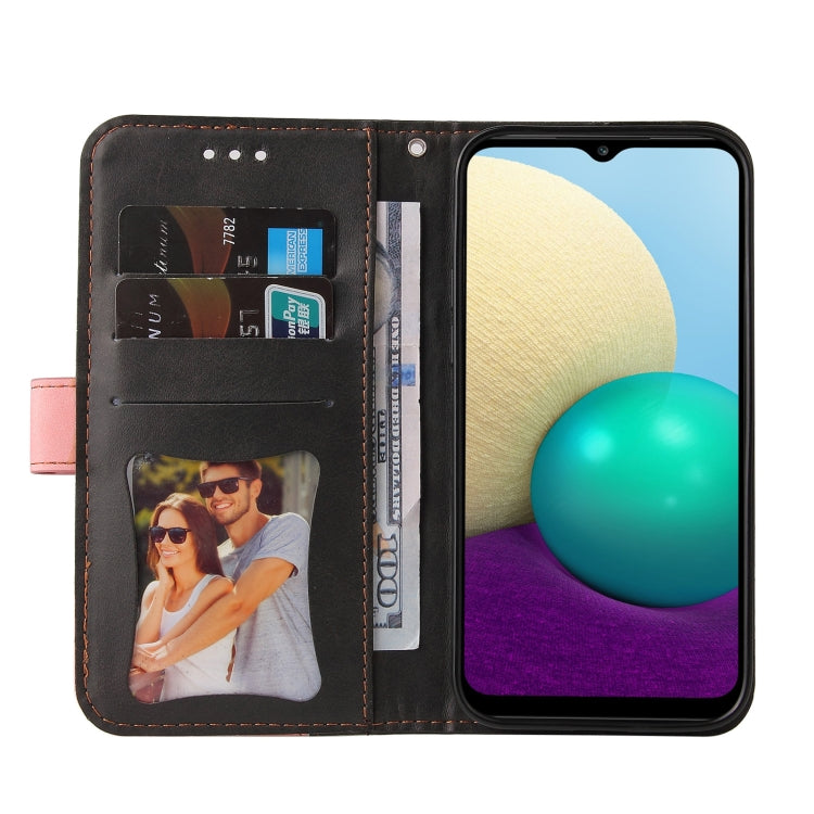 For Samsung Galaxy A02 / M02 EU Version Business Stitching-Color Horizontal Flip PU Leather Case with Holder & Card Slots & Photo Frame