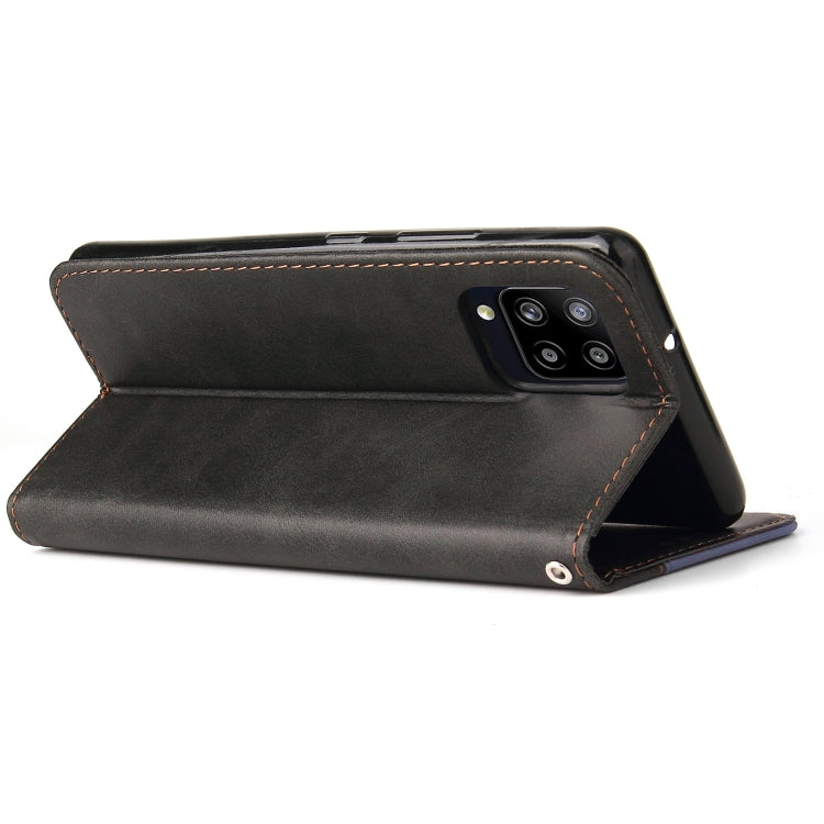 For Samsung Galaxy A42 5G Business Stitching-Color Horizontal Flip PU Leather Case with Holder & Card Slots & Photo Frame