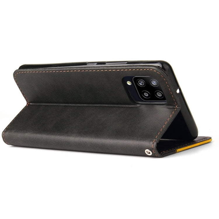 For Samsung Galaxy A42 5G Business Stitching-Color Horizontal Flip PU Leather Case with Holder & Card Slots & Photo Frame