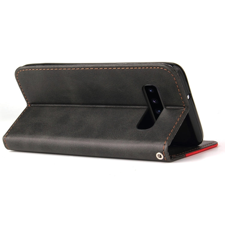 For Samsung Galaxy S10e Business Stitching-Color Horizontal Flip PU Leather Case with Holder & Card Slots & Photo Frame