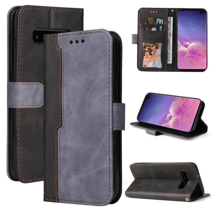 For Samsung Galaxy S10e Business Stitching-Color Horizontal Flip PU Leather Case with Holder & Card Slots & Photo Frame