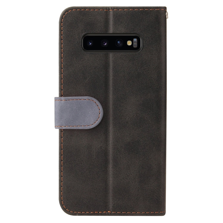 For Samsung Galaxy S10e Business Stitching-Color Horizontal Flip PU Leather Case with Holder & Card Slots & Photo Frame