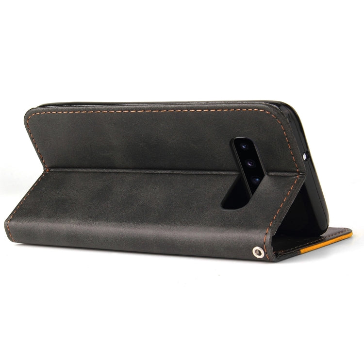 For Samsung Galaxy S10e Business Stitching-Color Horizontal Flip PU Leather Case with Holder & Card Slots & Photo Frame