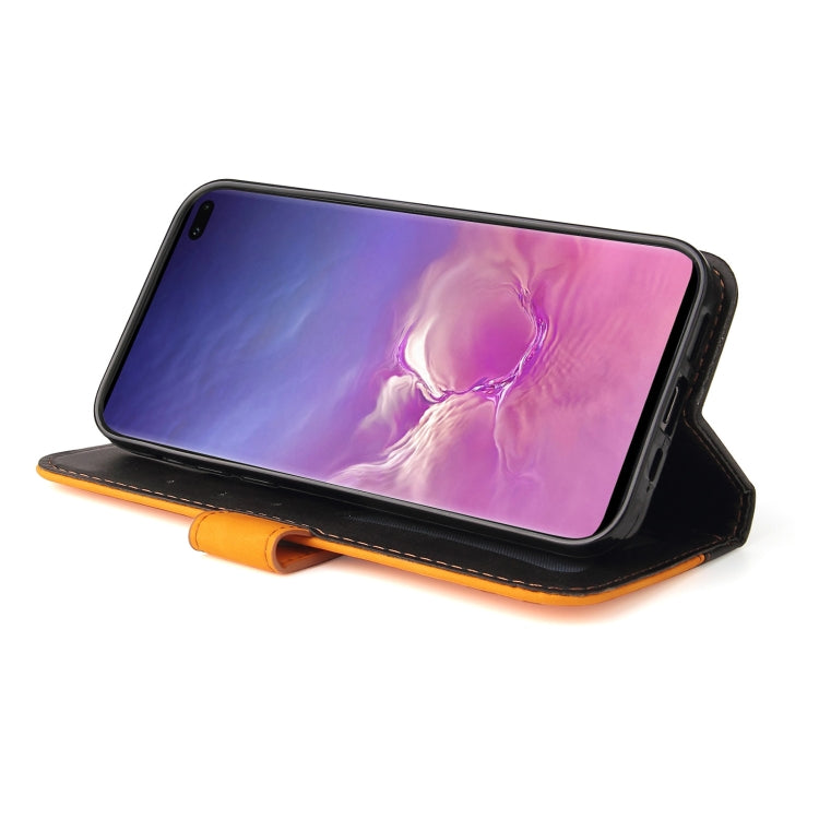 For Samsung Galaxy S10e Business Stitching-Color Horizontal Flip PU Leather Case with Holder & Card Slots & Photo Frame
