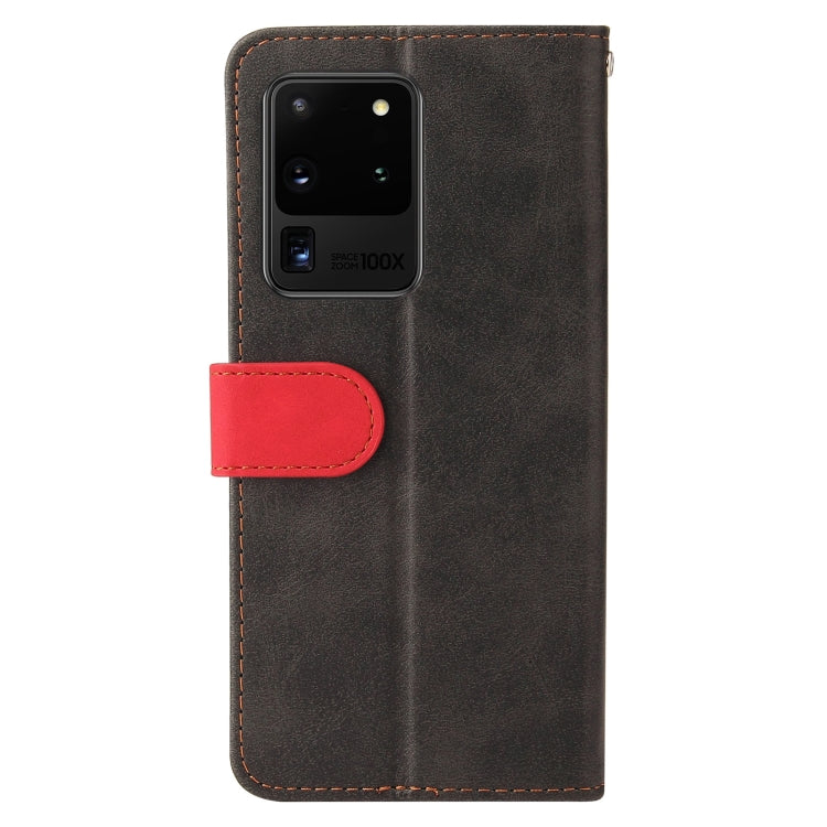For Samsung Galaxy S20 Ultra Business Stitching-Color Horizontal Flip PU Leather Case with Holder & Card Slots & Photo Frame
