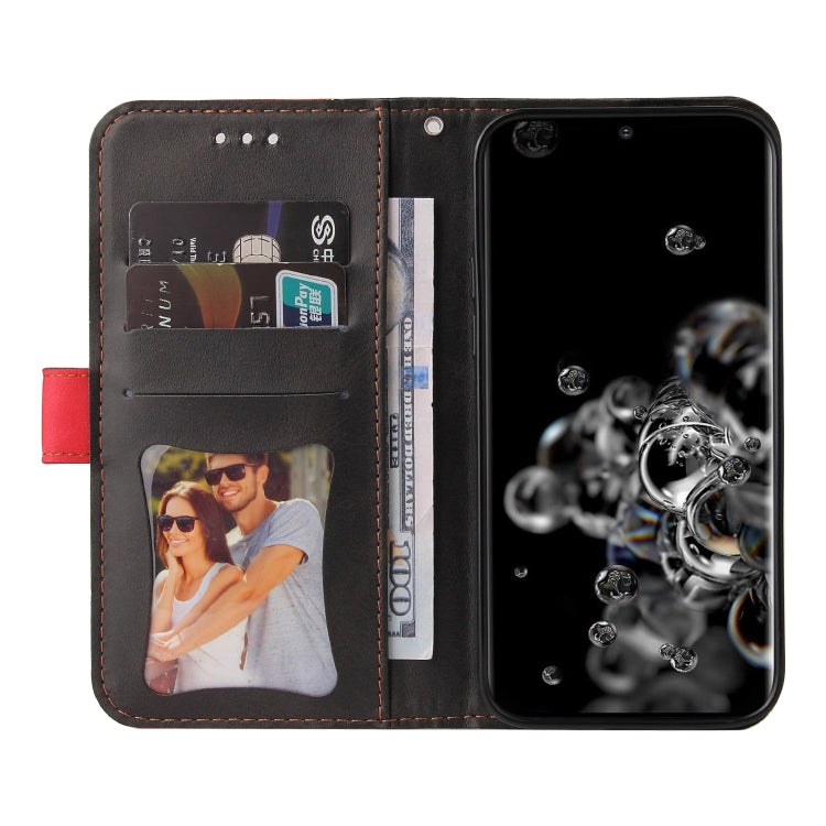 For Samsung Galaxy S20 Ultra Business Stitching-Color Horizontal Flip PU Leather Case with Holder & Card Slots & Photo Frame