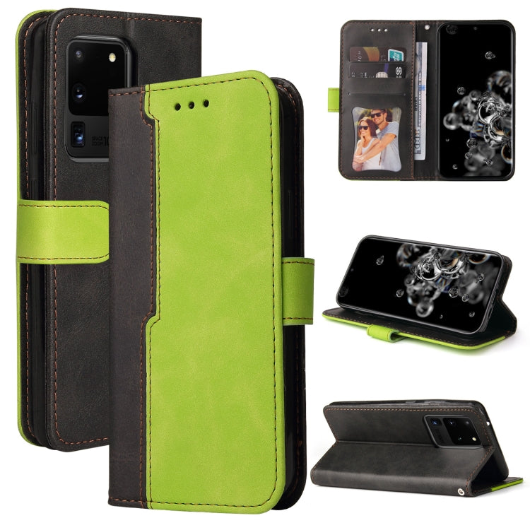 For Samsung Galaxy S20 Ultra Business Stitching-Color Horizontal Flip PU Leather Case with Holder & Card Slots & Photo Frame