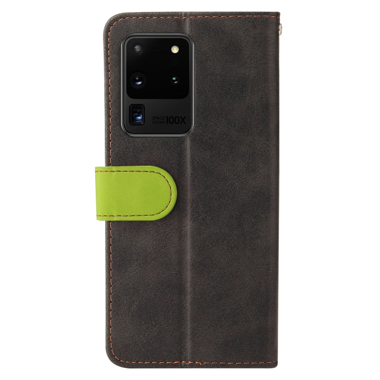 For Samsung Galaxy S20 Ultra Business Stitching-Color Horizontal Flip PU Leather Case with Holder & Card Slots & Photo Frame