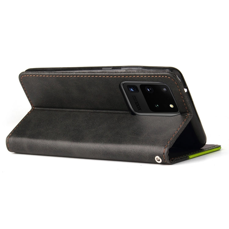For Samsung Galaxy S20 Ultra Business Stitching-Color Horizontal Flip PU Leather Case with Holder & Card Slots & Photo Frame