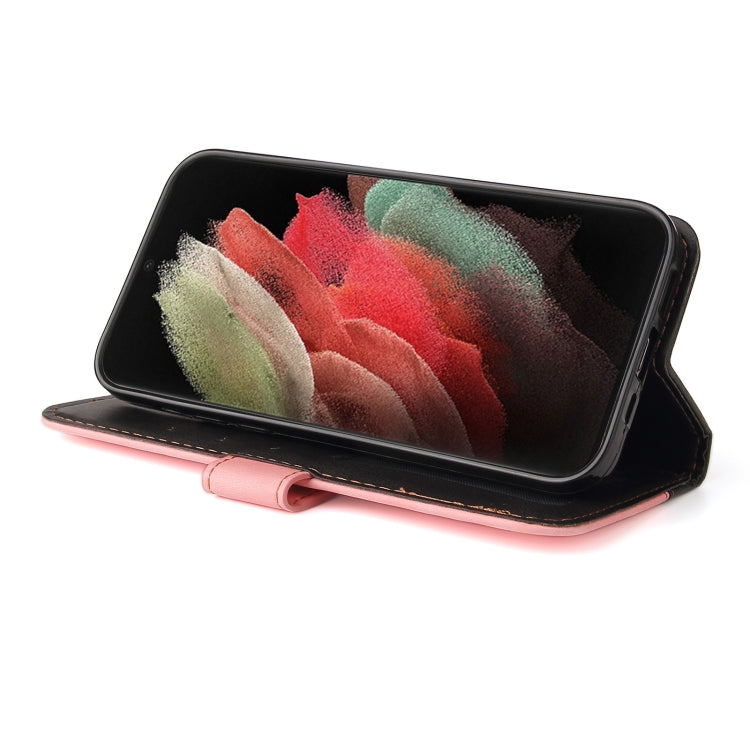 For Samsung Galaxy S21 Ultra 5G Business Stitching-Color Horizontal Flip PU Leather Case with Holder & Card Slots & Photo Frame