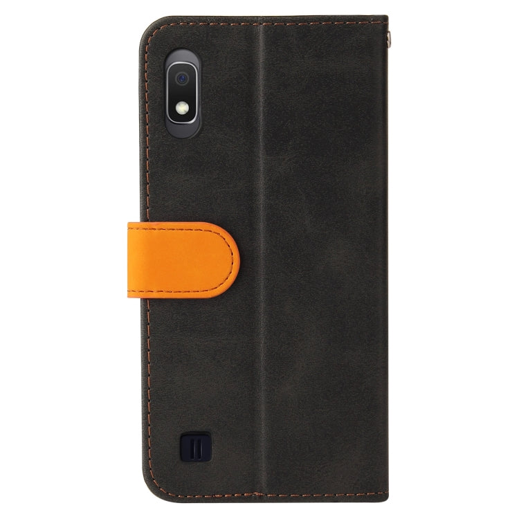 For Samsung Galaxy A10 / M10 Business Stitching-Color Horizontal Flip PU Leather Case with Holder & Card Slots & Photo Frame(Orange)