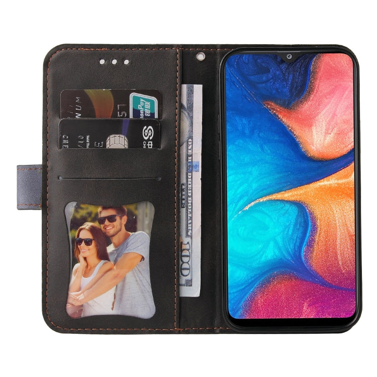 For Samsung Galaxy A20 / A30 Business Stitching-Color Horizontal Flip PU Leather Case with Holder & Card Slots & Photo Frame