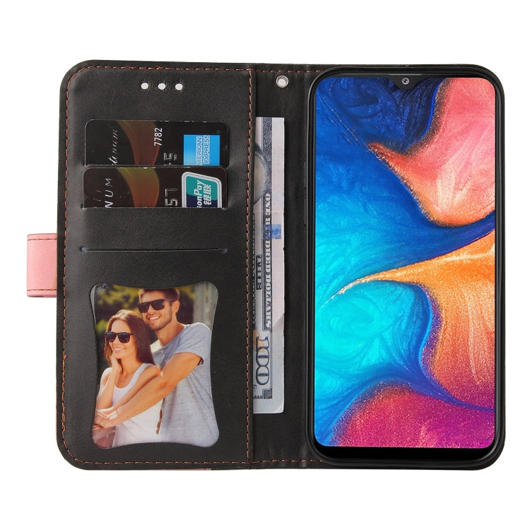 For Samsung Galaxy A20 / A30 Business Stitching-Color Horizontal Flip PU Leather Case with Holder & Card Slots & Photo Frame