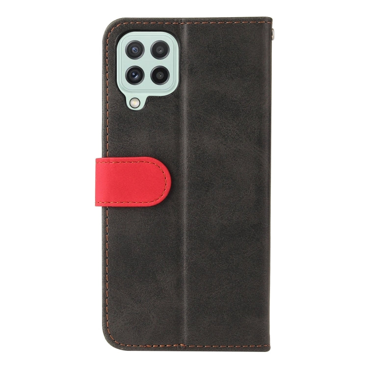 For Samsung Galaxy A22 4G Business Stitching-Color Horizontal Flip PU Leather Case with Holder & Card Slots & Photo Frame