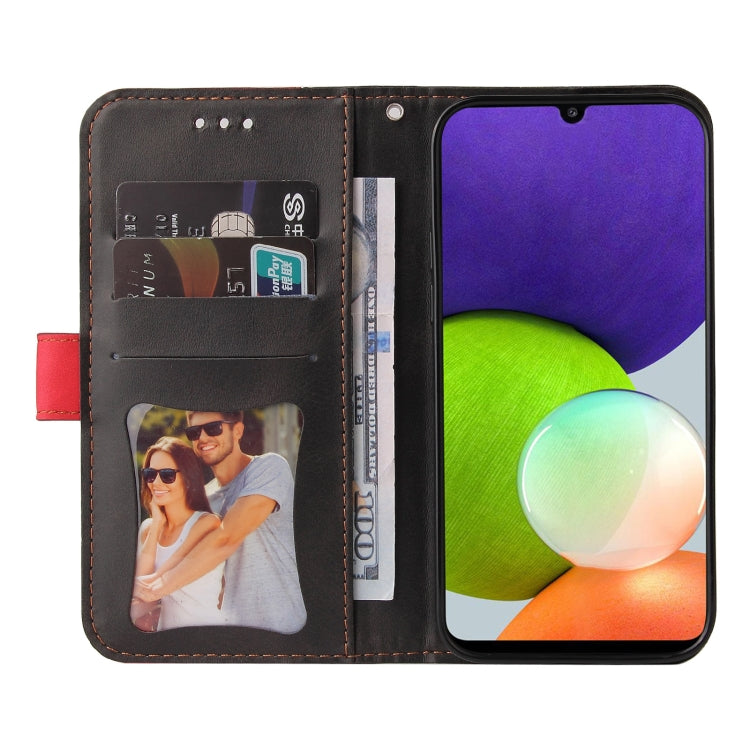 For Samsung Galaxy A22 4G Business Stitching-Color Horizontal Flip PU Leather Case with Holder & Card Slots & Photo Frame