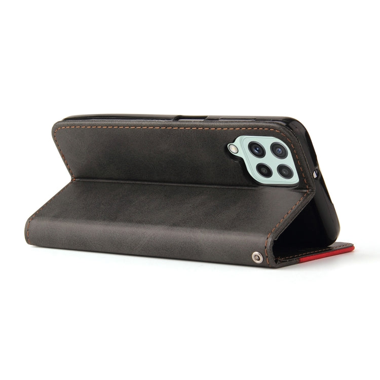 For Samsung Galaxy A22 4G Business Stitching-Color Horizontal Flip PU Leather Case with Holder & Card Slots & Photo Frame