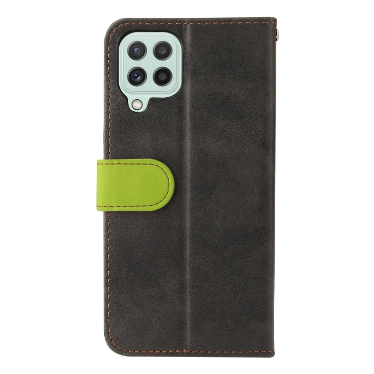 For Samsung Galaxy A22 4G Business Stitching-Color Horizontal Flip PU Leather Case with Holder & Card Slots & Photo Frame