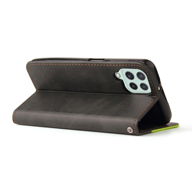 For Samsung Galaxy A22 4G Business Stitching-Color Horizontal Flip PU Leather Case with Holder & Card Slots & Photo Frame