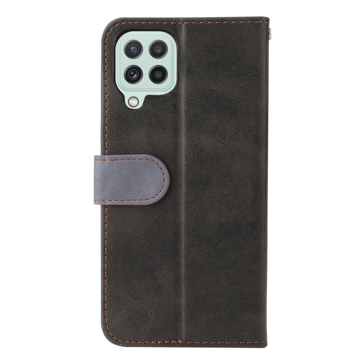 For Samsung Galaxy A22 4G Business Stitching-Color Horizontal Flip PU Leather Case with Holder & Card Slots & Photo Frame