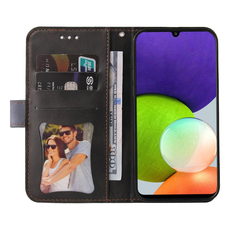 For Samsung Galaxy A22 4G Business Stitching-Color Horizontal Flip PU Leather Case with Holder & Card Slots & Photo Frame