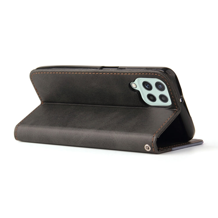 For Samsung Galaxy A22 4G Business Stitching-Color Horizontal Flip PU Leather Case with Holder & Card Slots & Photo Frame